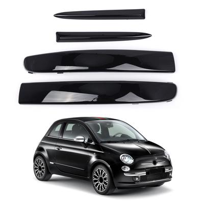 Moulure de pare-chocs inférieur Ensemble de moulures chromées pour pare-chocs inférieur avant pour Fiat 500 07-15 735455057 Accessoires de remplacement