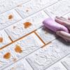 10pcs Soft Foam Brick Wall Sticker 38.5x35cm Self Adhesive Waterproof Stain Resistant Wallpaper Kitchen Household Home Decor