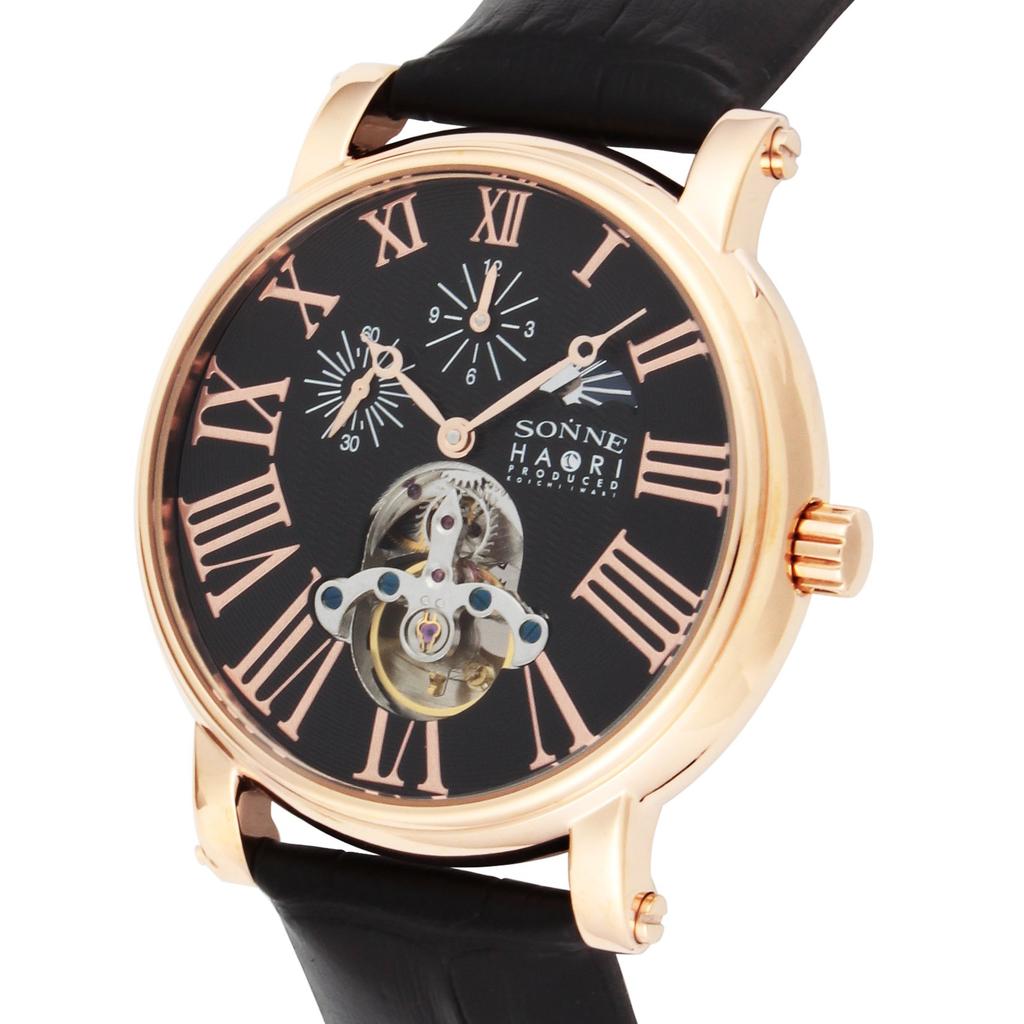 Zegarek H001 Czarna Tarcza Stal Nierdzewna Automatyczny Naciąg 44MM Zegarek H001PG [Sonne] Męski