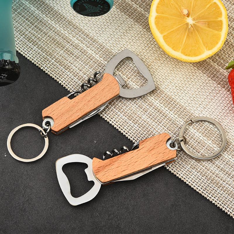 1Pcs Outdoor Portable Bottle Opener Multi-function Key Chain Knife Small Gift Wine Opener Wine Opener