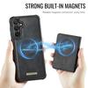 Do Samsung Galaxy S25 FE Magnetyczne Etui CASEME Seria ME80 Skórzany PC TPU Pokrowiec na Telefon z Odpinanym Portfelem