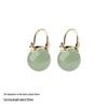 Retro High Imitation Hetian Jade Ear Buckle Small Design Simple Gentle Lady Fashion Temperament High Sense Earrings