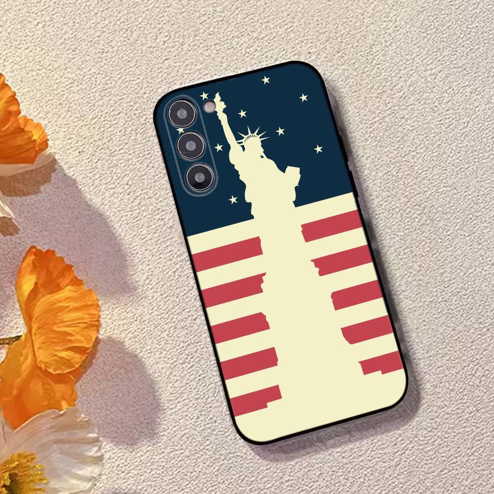 USA A-America Flag Phone Case Silicone Soft For Samsung Galaxy A73,A72,A71,A70,A53,A52,A51