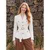 i.t:CHOCOOLATE Women's Lapel Belted Blazer