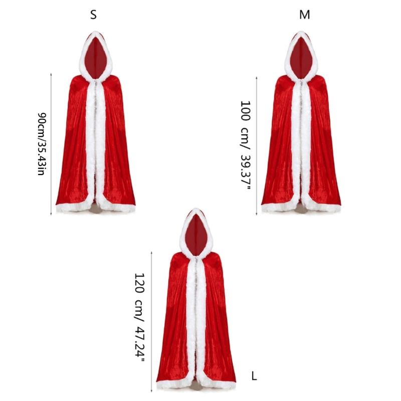 Hood Cloak Costumes Cosplay Apparel Velvet Cape Cloak Christmas Cloak For Women Adult Halloween Velvet Cloak Cape Hooded