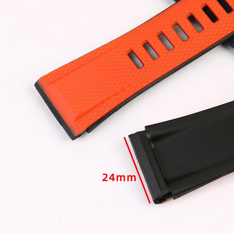 Rubber Strap For Casio G-SHOCK Octagonal GA 2000 GA-2000-1A2 PRG-650 Watchband Waterproof Bracelet Silicone Sport Wristband 24MM