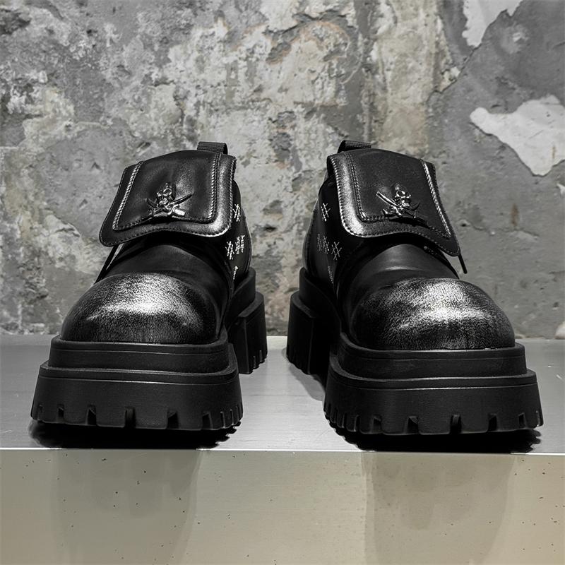 Fashion New Arrival Men Thick Bottom Oxford ShoesCasual Leather Shoes Fashion Business Formal Dress Footwear Soft Outdoor Male Sneakers