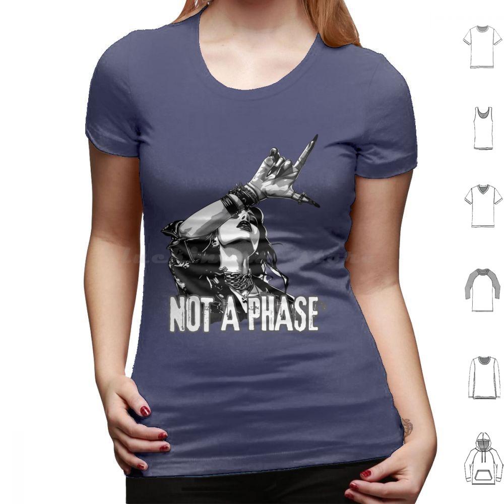 Not A Phase T Shirt Big Size 100 Cotton Metal Metalgirls Metalfans Girl Rocking Girls Music Lovers Spikes Studs