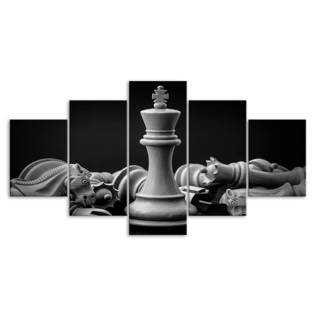 Scacchiera Tela 5 Pezzi Cinque Pannelli Stampa Murale Arte Moderna Poster Immagine Decorazione Casa Regalo Per Lui Per Lei