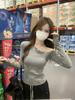 Autumn Korean Slim Fit Off-Shoulder Long Sleeve Top for Women