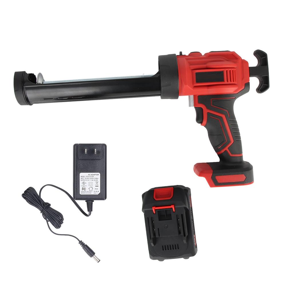 Cordless Caulking Gun Battery Operated Electric Caulk Gun With LED Light for 10OZ Sealant Cartridges