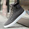Fashion Plus Size 47 Leather Men Fashion Boots Winter Solid Lace-up Male Warm Ankle Boots Buckle Solid Boots for Boys