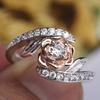 Fashion Rose Gold Ring Women'S Zircon Gift Jewelry Customization
