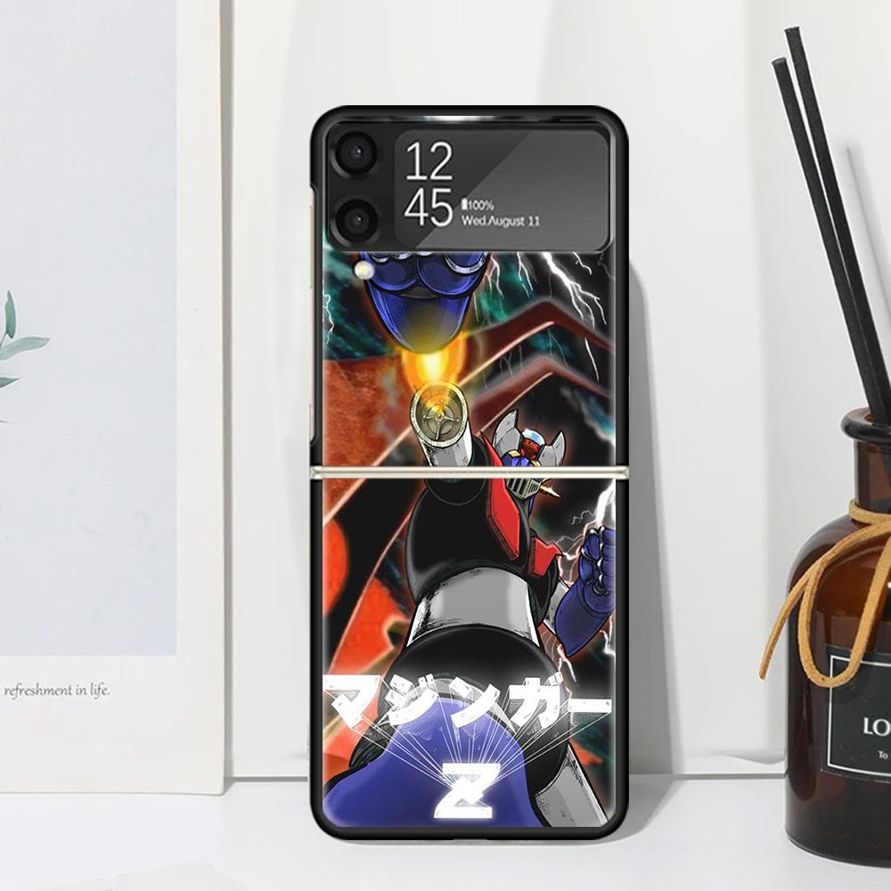 M-Mazinger Z Anime Phone Case For Samsung Galaxy Z Flip 7 Flip7 Zflip 6 Flip6 5 Flip5 4 Flip4 3 Flip3 5G Fundas Black Cover Gala