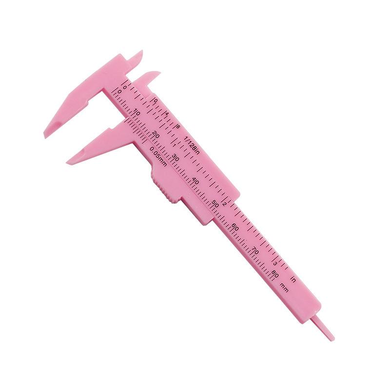 0-80mm Double Scale Vernier Caliper Plastic Wenge Student Measuring Tool