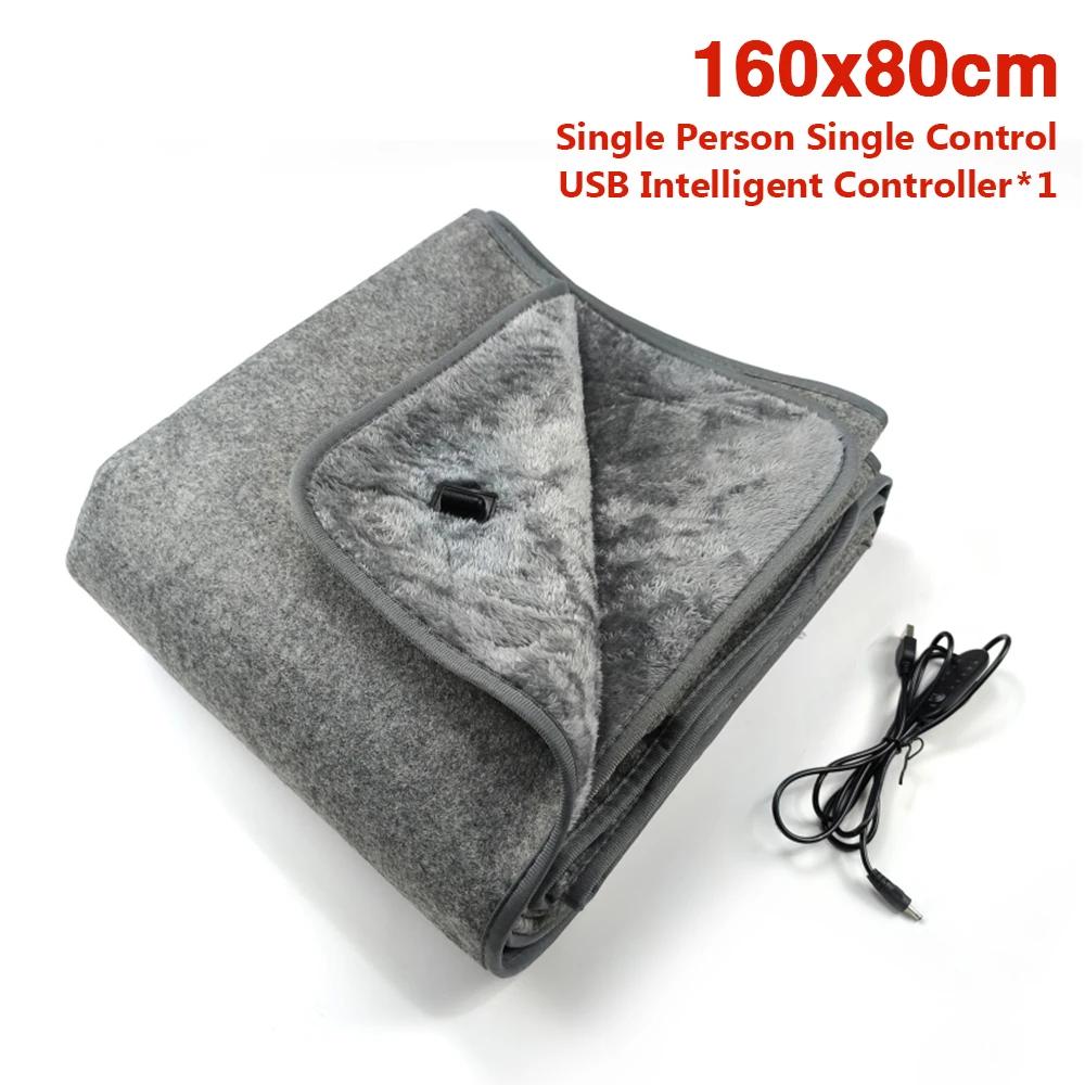 Usb Electric Heating Blanket Warm Heater Fast Safe Plush Winter Warm-Up Adjustable Temperature Timing Heating Pads For Home Room