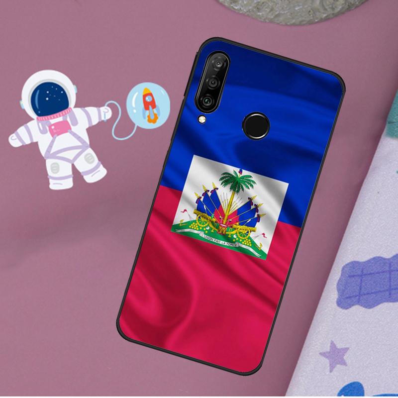 Vintage Haiti Haitian Flag For Huawei Nova Y72 Y73 Y60 Y70 Y90 Y61 Y91 7i 8i 11i 12i 12s 9 10 SE P20 P30 P40 Lite Case
