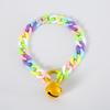 Dog Necklace Bell Pendant Colored Plastic Chain Cat Collar Pet Neck Wear Chain Birthday Accessories