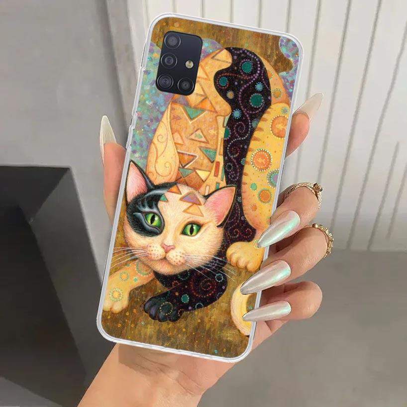 Kiss by Gustav Klimt Desig Phone Case for Samsung Galaxy A52 A32 A22 A12 A02S A50S A30S A10S Note 20 Ultra 10 Plus S10 A31 A20 A