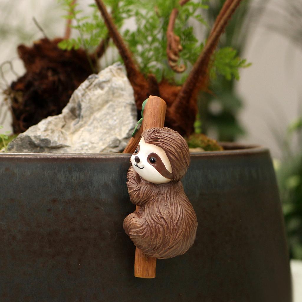 1 sloth climbing pendant, cute design/fun scene decoration, flowerpot/water cup/fish tank multi scene decoration