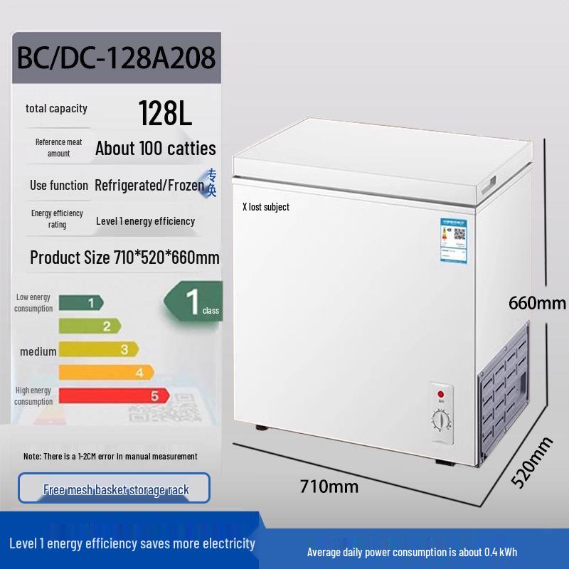Energy-Efficient Mini Freezer: Compact, Silent, Quick-Freeze, and Ideal for Single-Person Use
