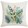 Summer Plant Leaves Pillow Simple Modern Tropical Plant Green Plant Pillow Sofa