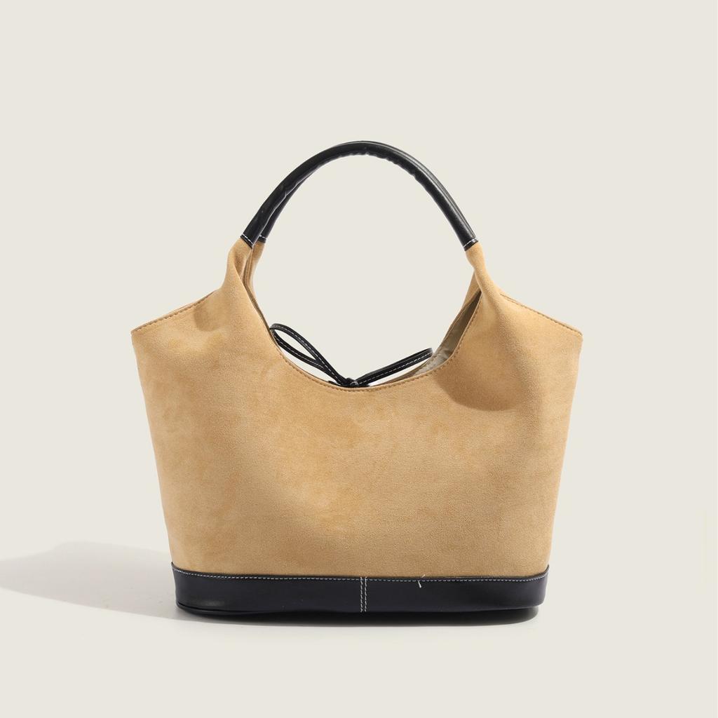Casual Large Capacity Suede Bag for Women's Autumn and Winter New Commuter Shoulder Bag Fashionable Hand Tote Bag