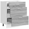 Lyon Kitchen Base Cabinet Grey Sonoma Wood Based Panel