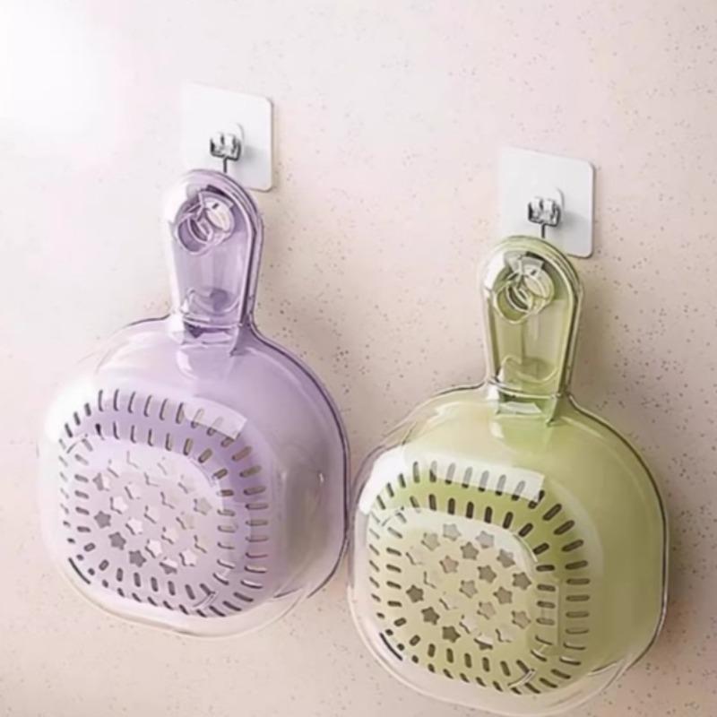 Cartoon Filter Fruit Strainer Double Layer Basket Plate With Handle Cute Plastic Bowl For Kitchens Home Uses