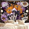 Purple mushroom landscape Digital printing polyester wall hanging tapestry decorative Living bedrooms Office background gift