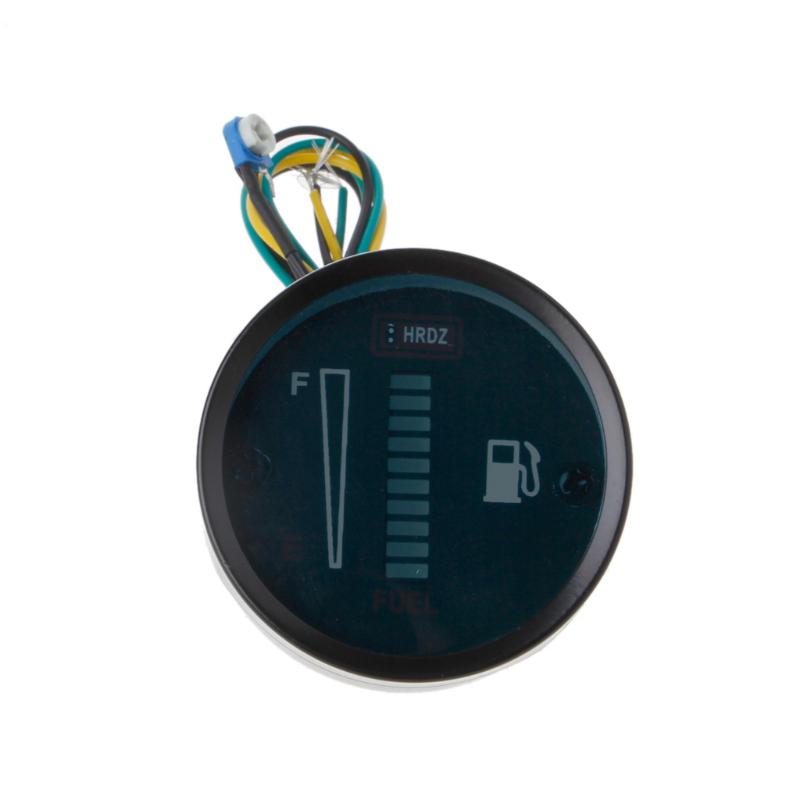 2" 52mm univerzální měřič hladiny paliva pro motocykly, 8 LED světelný displej 12V