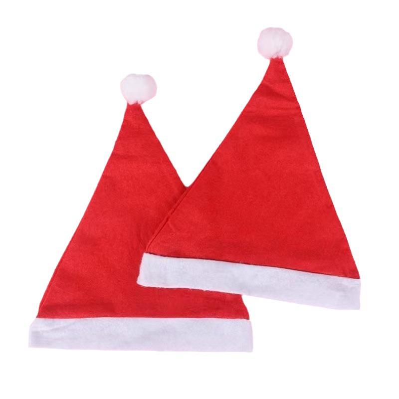 Big Red Non-Woven Santa Hat for Adults & Children - Festive Christmas Hair Accessory & Decoration