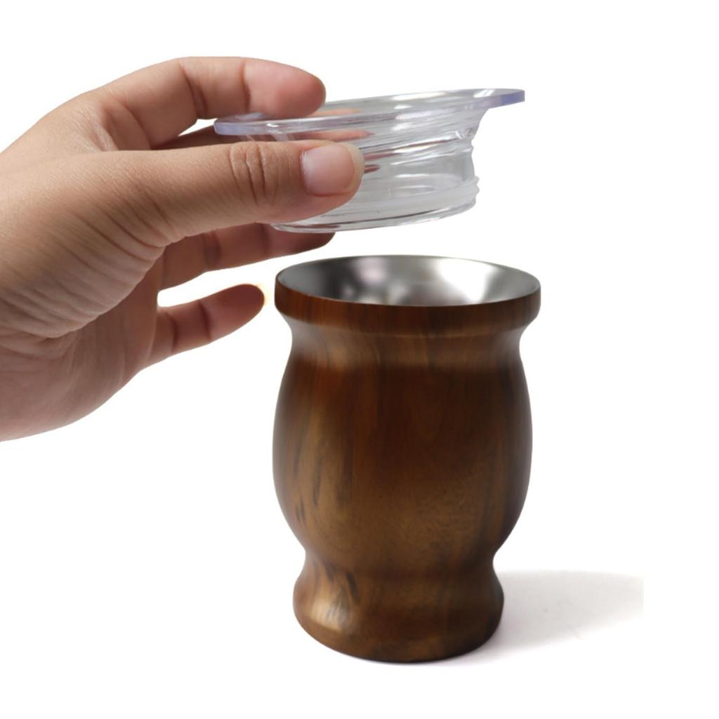 Stainless Steel Mate Tea Cup and Set with Straw Cleaning Brush for Easy Cleaning. Perfect for the Office or Home. (White)