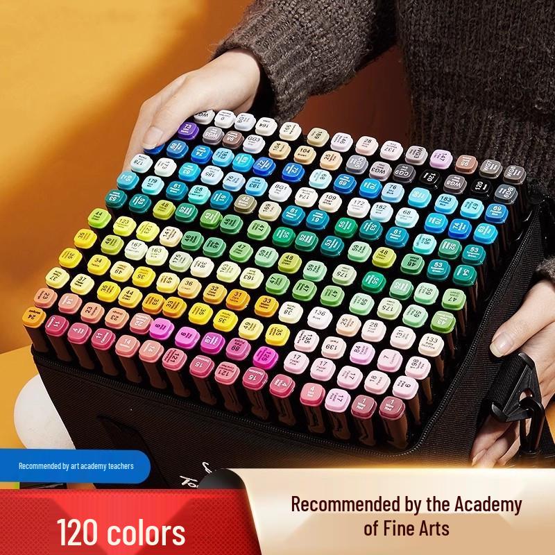 Fixy na bázi oleje s dvojitým hrotem pro studenty umění a anime, ideální pro dětskou kresbu a vybarvování.