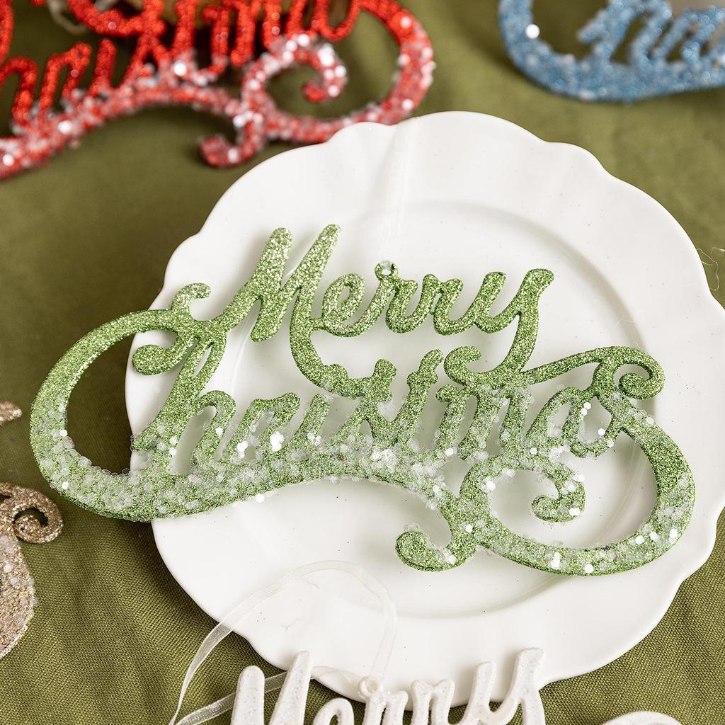 Hot-Selling Merry Christmas Letter Pendant Wreath - Creative DIY Tree Ornament