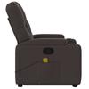 Recliner Chair with Lift Function Dark Brown Fabric