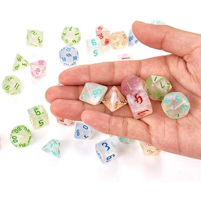 7Pcs/set Acrylic For TRPG DND D4 D6 D8 D10 Polyhedral Dice Game Dice Table Game DND Dice