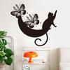 Black Moon Cat Wall Stickers Stars Home Bedroom Decor Peel and Stick Wall Art Removable Vinyl Decals for Room Beautification