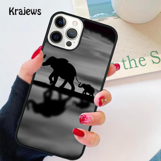 Baby Elephant Moon Soft Phone Case For iPhone 17 Air 16 15 Max Plus 11 12 13 Pro Max Phone Cover coque Fundas
