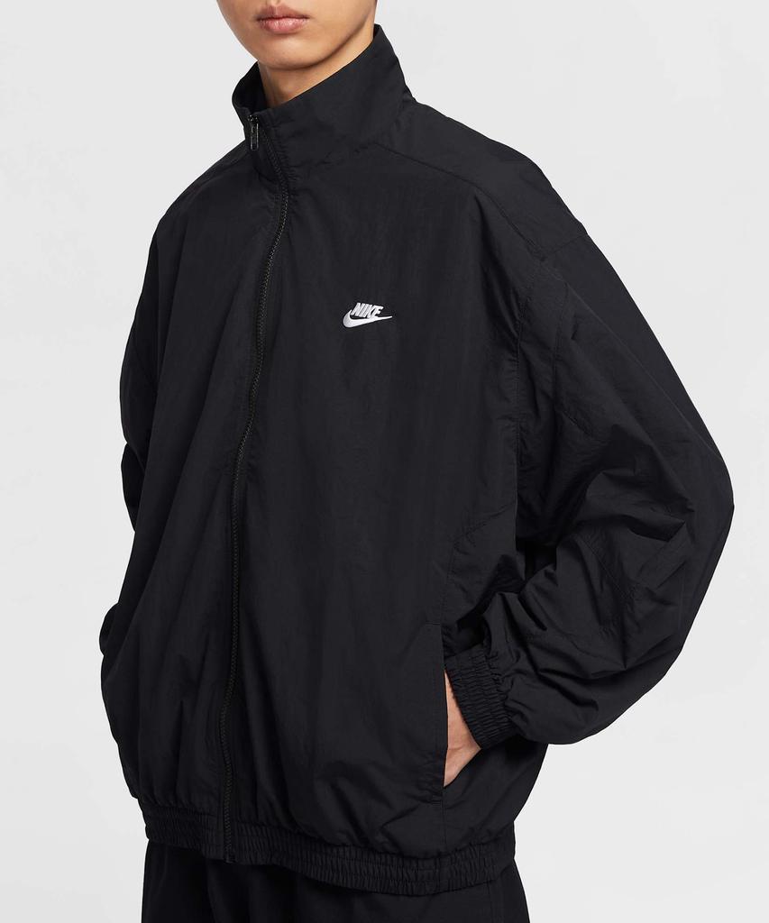 Nike Club Oversized Woven Track Jacket M - Black:White / Hq6110-010