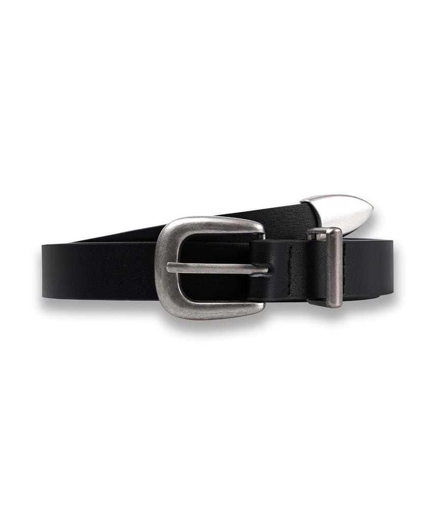 Dekkoloso Minimal Western Cow Leather Belt [Black]