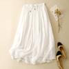 Skirt Women Summer Casual Versatile Elastic High Waist Loose Skirt Oversize Stretchy Cotton Dresses