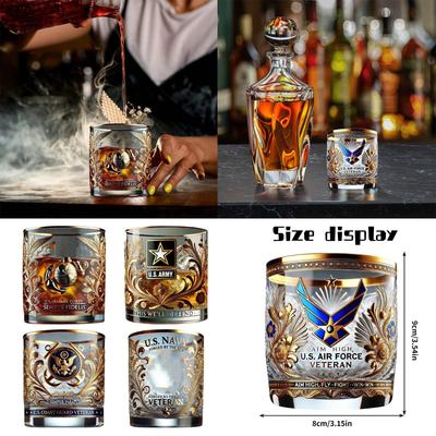 Tribute Glass Personalized Tribute Glass,  For Birthdays And Patriotic Celebrations – Ideal For Honoring Veterans And Cherishing Lasting Memories