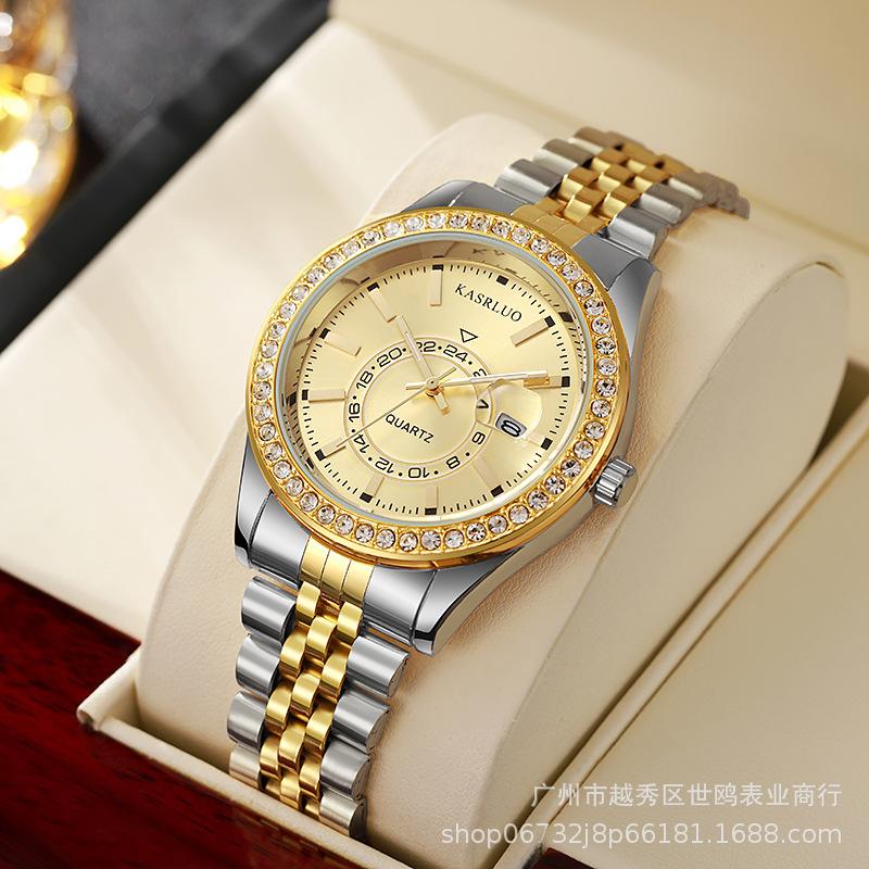 Watch Men'S Elegant Fashion Business Casual Waterproof Watch Luminous Calendar Quartz Watch