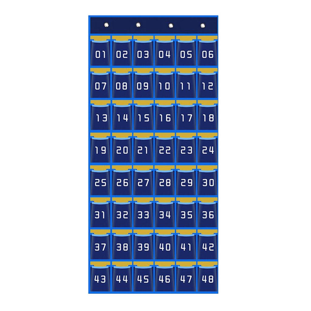 Classroom Pocket Chart Numbered Hanging Organizer for Closet Home Bedroom