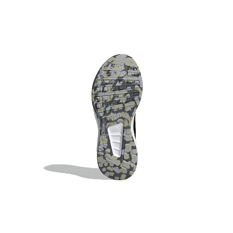 Adidas Neo Runfalcon 2.0 Breathable Non-Slip Durable Low-Top Kids Running Shoes Kids Running Shoes Black Orange FY9500