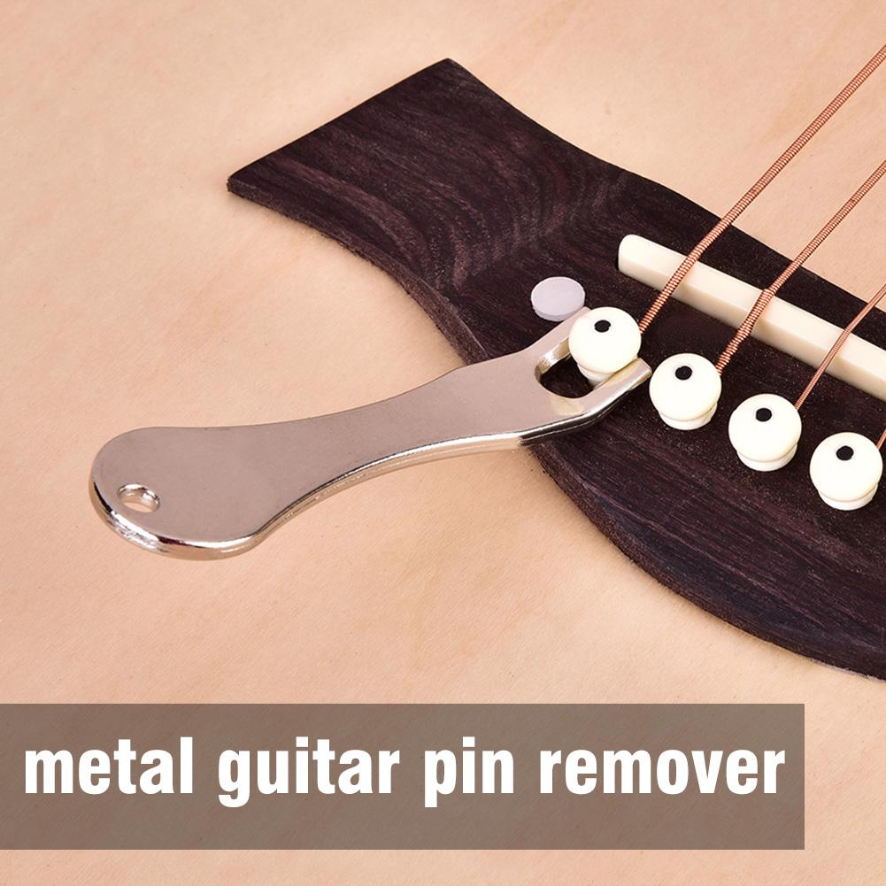 Guitar Saddle and Nut Set Metal Pin Remover with 12 Bridge Pins Guitar Repair Parts