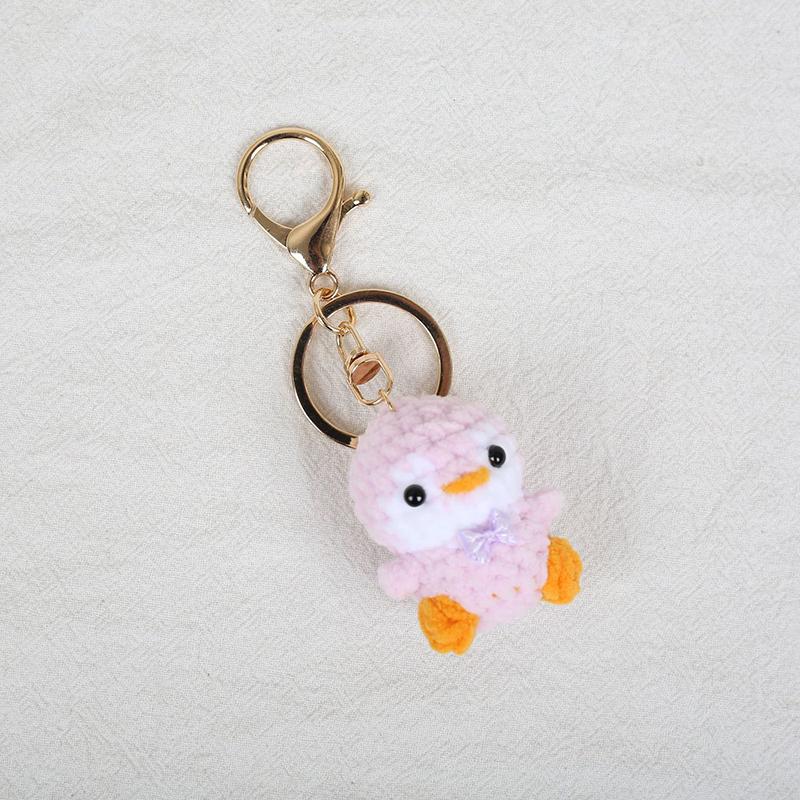 Cute Crochet Penguin Doll Keychain Handmade Knitted Animal Pendant Bag Charm Accessory