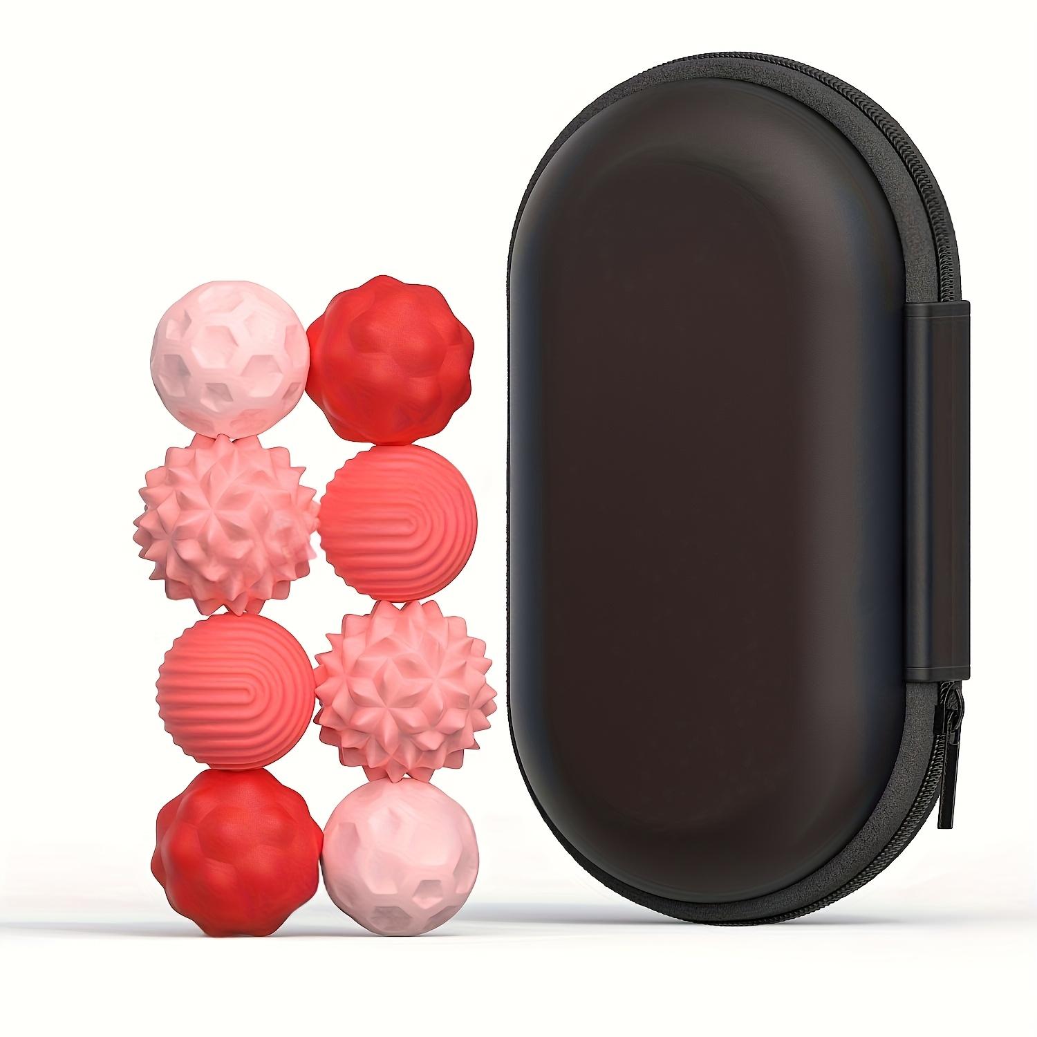 

4/8 шт. Магнитные сенсорные мячи для снятия стресса, Силиконовые мячи для укрепления хвата, Набор для тренировки рук, Прочные инструменты для тренировки пальцев и ладоней, Ассорти узоров 8pcs розовый