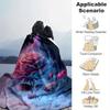 1pc Pink Rose Printing Lightweight Flannel Blanket, Comfortable and Warm Blanket, for Camping Sofa Bed and Couch Office, Gift